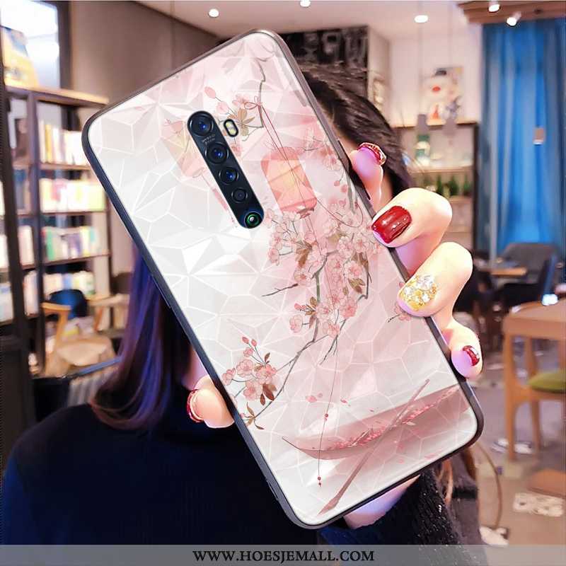 Hoes Oppo Reno2 Patroon Trend Anti-fall Chinese Stijl Blauw Ruit All Inclusive Blauwe