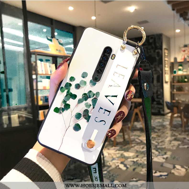 Hoes Oppo Reno2 Bescherming Hanger Anti-fall Groen Mobiele Telefoon Hoesje