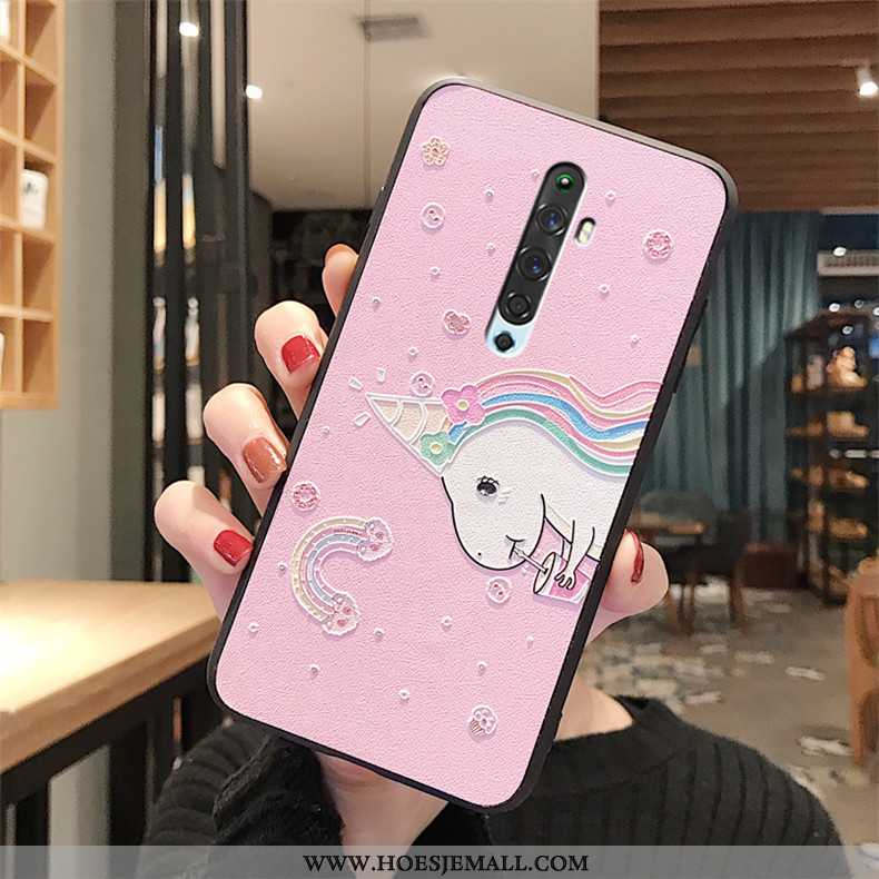 Hoes Oppo Reno2 Mooie Zacht Grijs Hoesje Mobiele Telefoon All Inclusive Reliëf