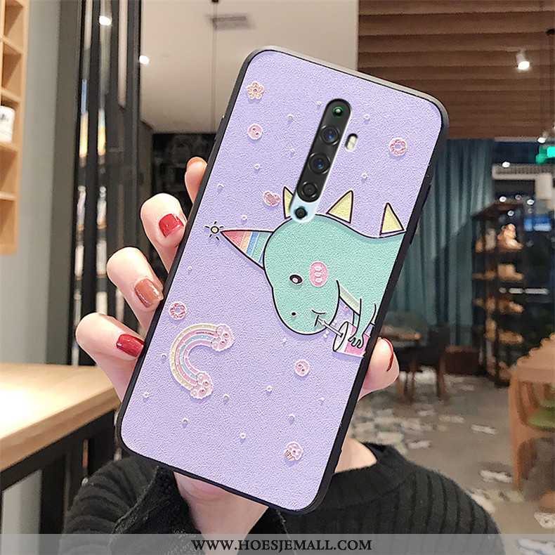 Hoes Oppo Reno2 Mooie Zacht Grijs Hoesje Mobiele Telefoon All Inclusive Reliëf