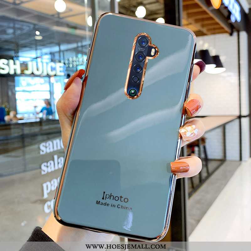 Hoesje Oppo Reno2 Zacht Siliconen Anti-fall Mobiele Telefoon All Inclusive Groen Bescherming