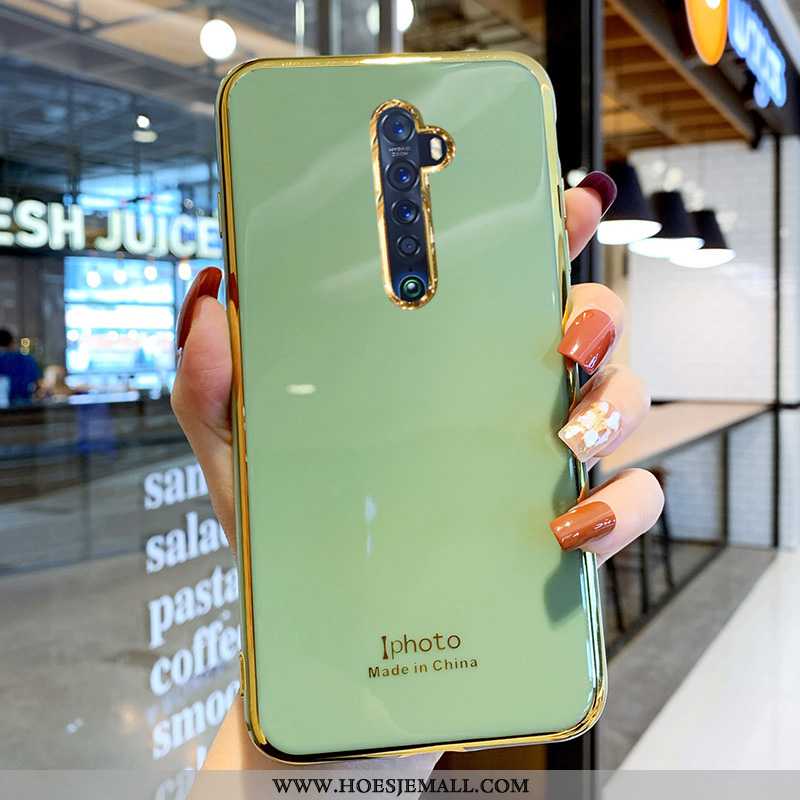 Hoesje Oppo Reno2 Zacht Siliconen Anti-fall Mobiele Telefoon All Inclusive Groen Bescherming