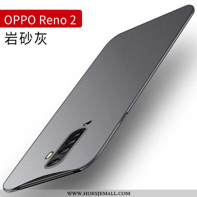 Hoes Oppo Reno2 Siliconen Bescherming Super Schrobben Dun Hoesje Grijs