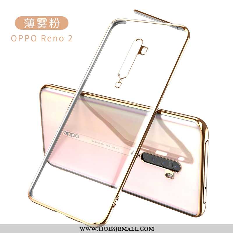 Hoes Oppo Reno2 Trend Zacht Mode Bescherming Purper Hoesje Plating