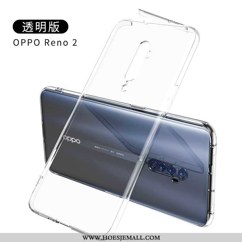 Hoes Oppo Reno2 Trend Zacht Mode Bescherming Purper Hoesje Plating