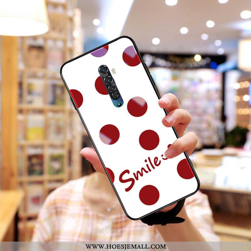 Hoesje Oppo Reno2 Trend Super Net Red Kleur Dun Spotprent Spiegel