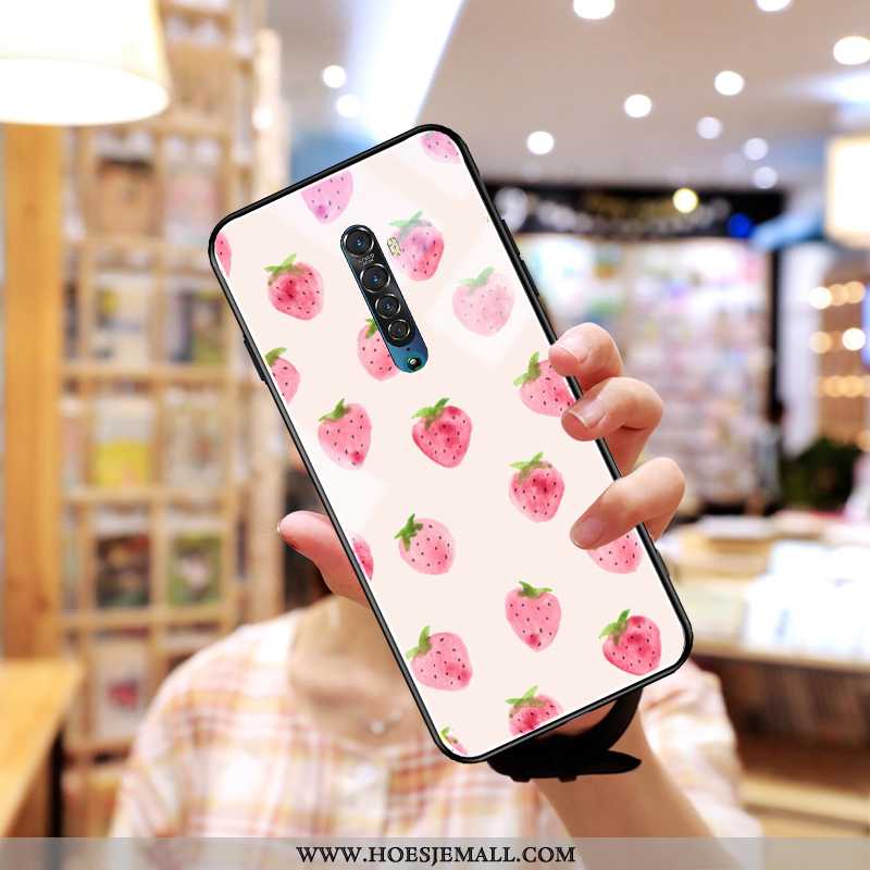 Hoesje Oppo Reno2 Trend Super Net Red Kleur Dun Spotprent Spiegel