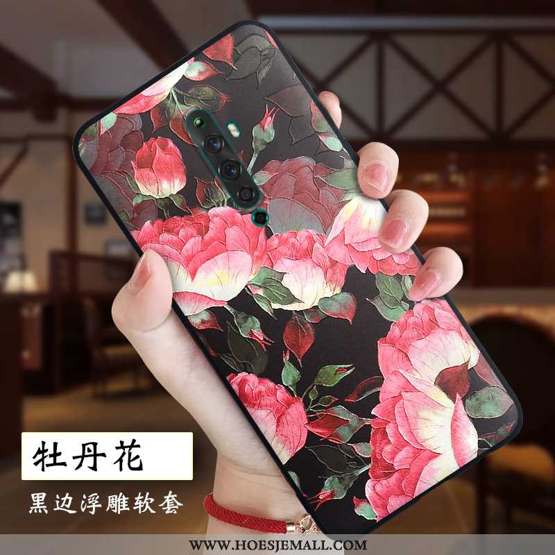 Hoesje Oppo Reno2 Z Dun Zacht Rood Chinese Stijl Licht Hoes High End