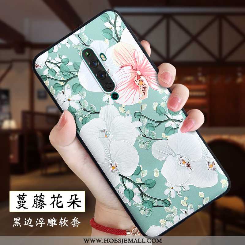 Hoesje Oppo Reno2 Z Dun Zacht Rood Chinese Stijl Licht Hoes High End