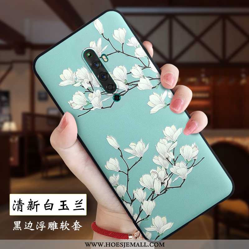 Hoesje Oppo Reno2 Z Dun Zacht Rood Chinese Stijl Licht Hoes High End