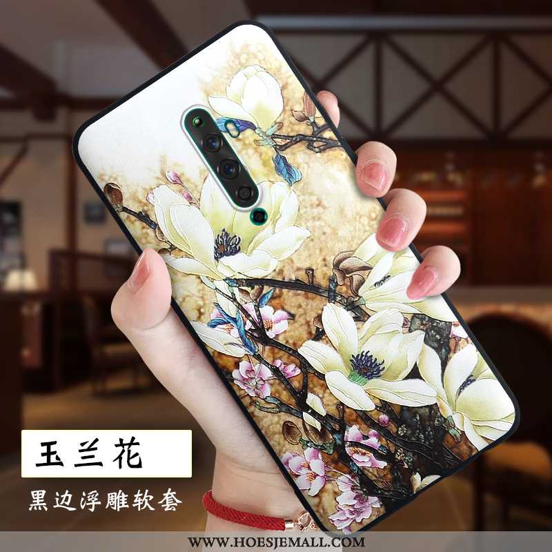 Hoesje Oppo Reno2 Z Dun Zacht Rood Chinese Stijl Licht Hoes High End