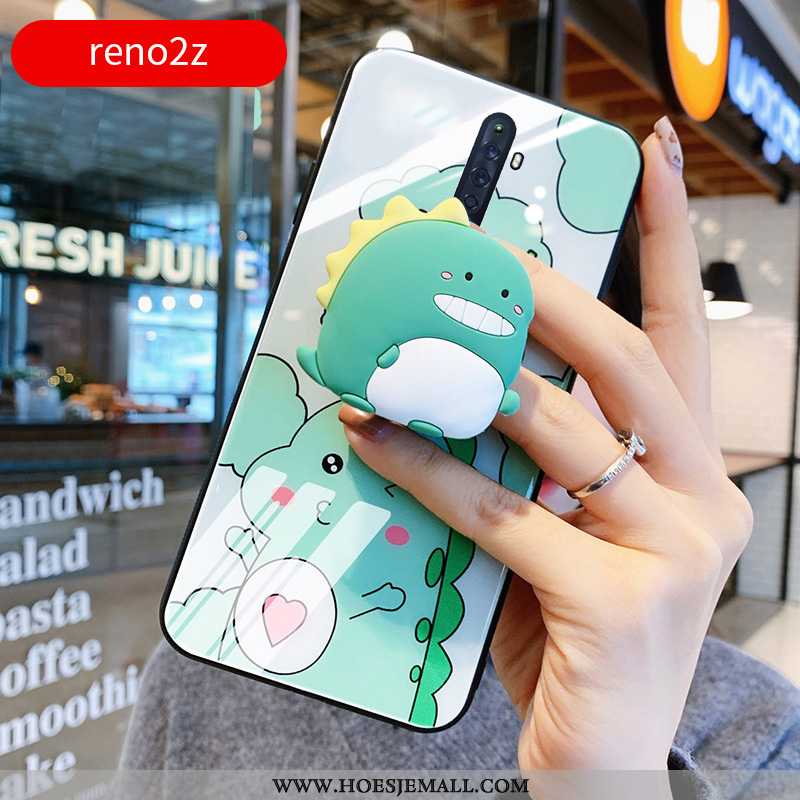 Hoesje Oppo Reno2 Z Spotprent Mooie Mini Bescherming Mobiele Telefoon Driedimensionaal Roze