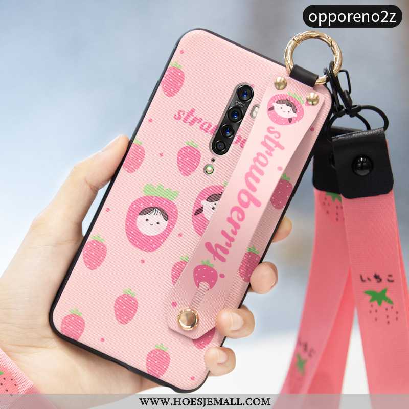 Hoesje Oppo Reno2 Z Trend Zacht Hart Groen Hoes Mini