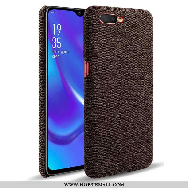 Hoesje Oppo Rx17 Neo Bescherming Hoes Doek Mobiele Telefoon Hard Anti-fall Bordeaux