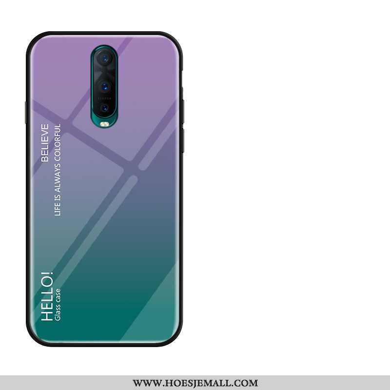 Hoes Oppo Rx17 Pro Bescherming Glas Siliconen Skärmskydd Rood Tempereren Mobiele Telefoon