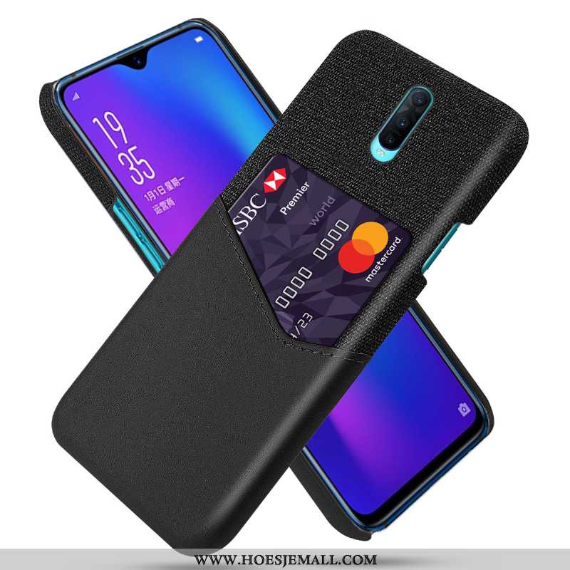 Hoes Oppo Rx17 Pro Bescherming Persoonlijk Leer Kwaliteit Mobiele Telefoon Grijs