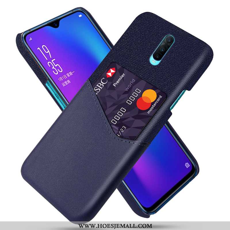 Hoes Oppo Rx17 Pro Bescherming Persoonlijk Leer Kwaliteit Mobiele Telefoon Grijs