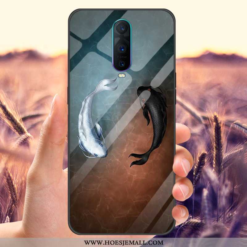 Hoesje Oppo Rx17 Pro Glas Persoonlijk Mobiele Telefoon Tempereren Bescherming All Inclusive Zwarte