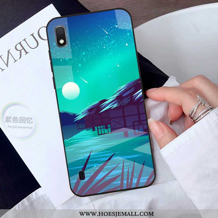 Hoesje Samsung Galaxy A10 Bescherming Glas Mobiele Telefoon Ster Blauw Hoes Blauwe