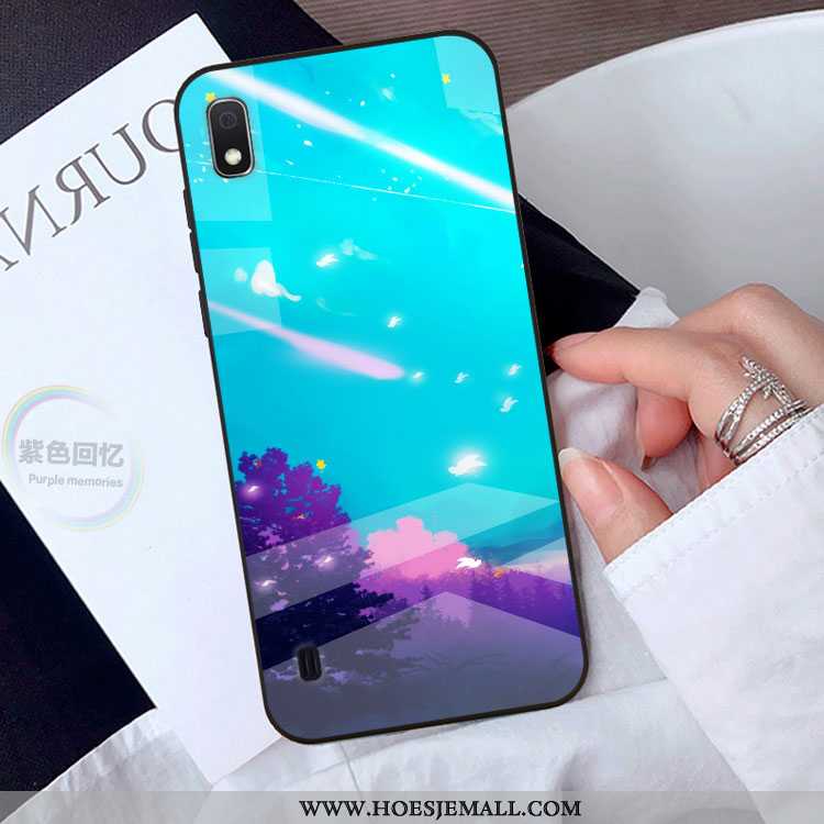 Hoesje Samsung Galaxy A10 Bescherming Glas Mobiele Telefoon Ster Blauw Hoes Blauwe