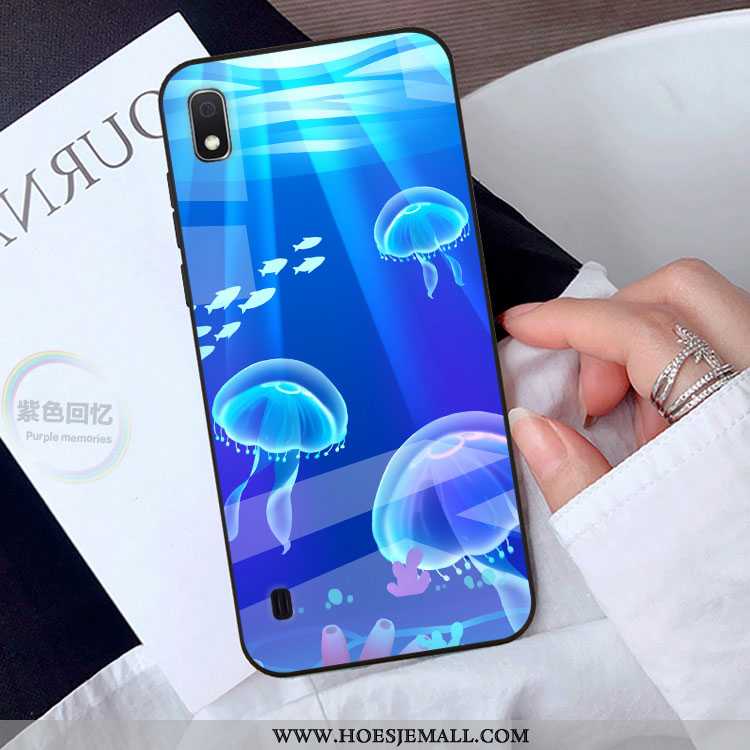 Hoesje Samsung Galaxy A10 Bescherming Glas Mobiele Telefoon Ster Blauw Hoes Blauwe