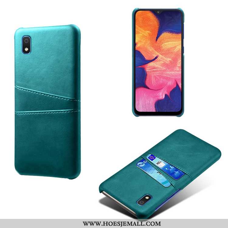 Hoes Samsung Galaxy A10 Leer Patroon Mobiele Telefoon Koe Persoonlijk Ster Hoesje Rood