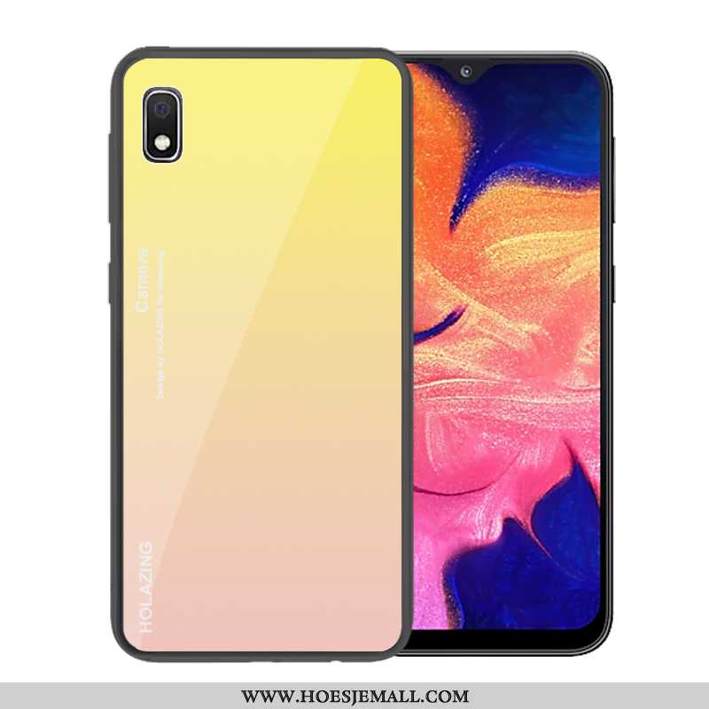 Hoes Samsung Galaxy A10 Trend Bescherming Glas Donkerblauw Verloop Hoesje Mobiele Telefoon Donkerbla