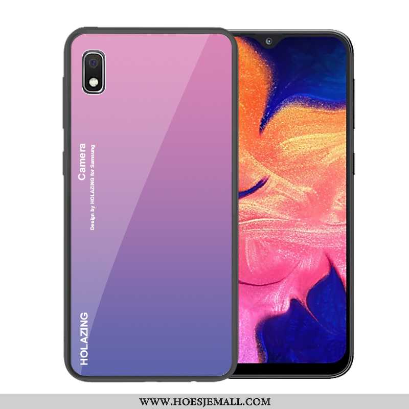 Hoes Samsung Galaxy A10 Trend Bescherming Glas Donkerblauw Verloop Hoesje Mobiele Telefoon Donkerbla