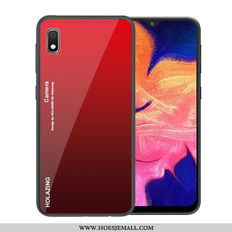 Hoes Samsung Galaxy A10 Trend Bescherming Glas Donkerblauw Verloop Hoesje Mobiele Telefoon Donkerbla