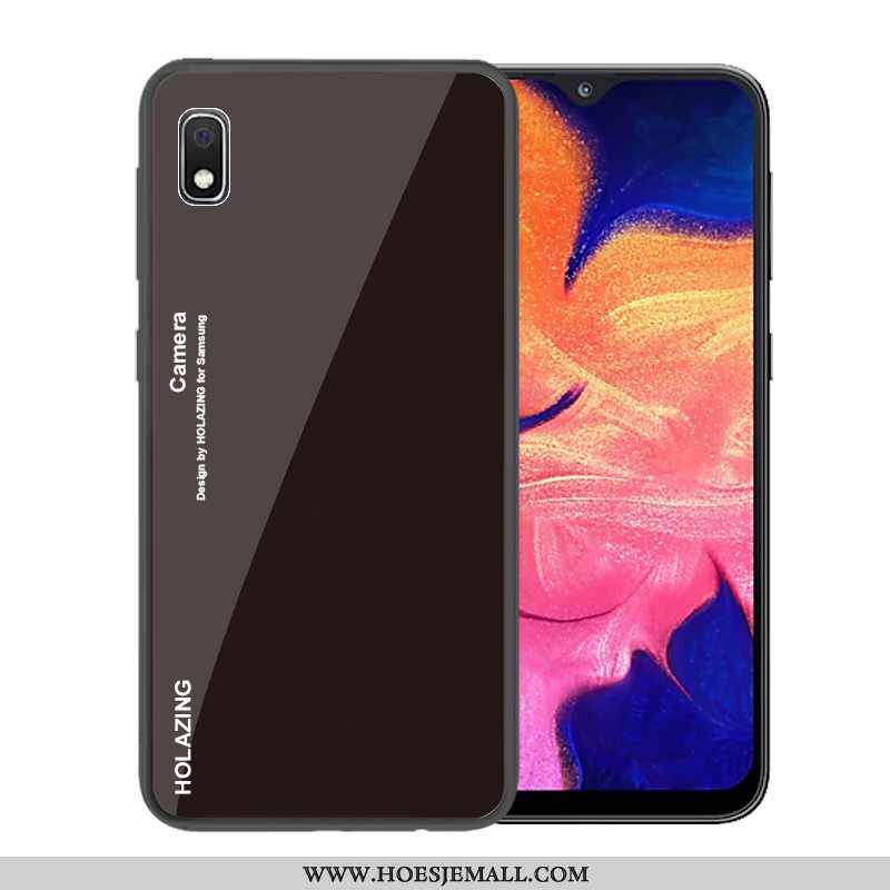 Hoes Samsung Galaxy A10 Trend Bescherming Glas Donkerblauw Verloop Hoesje Mobiele Telefoon Donkerbla