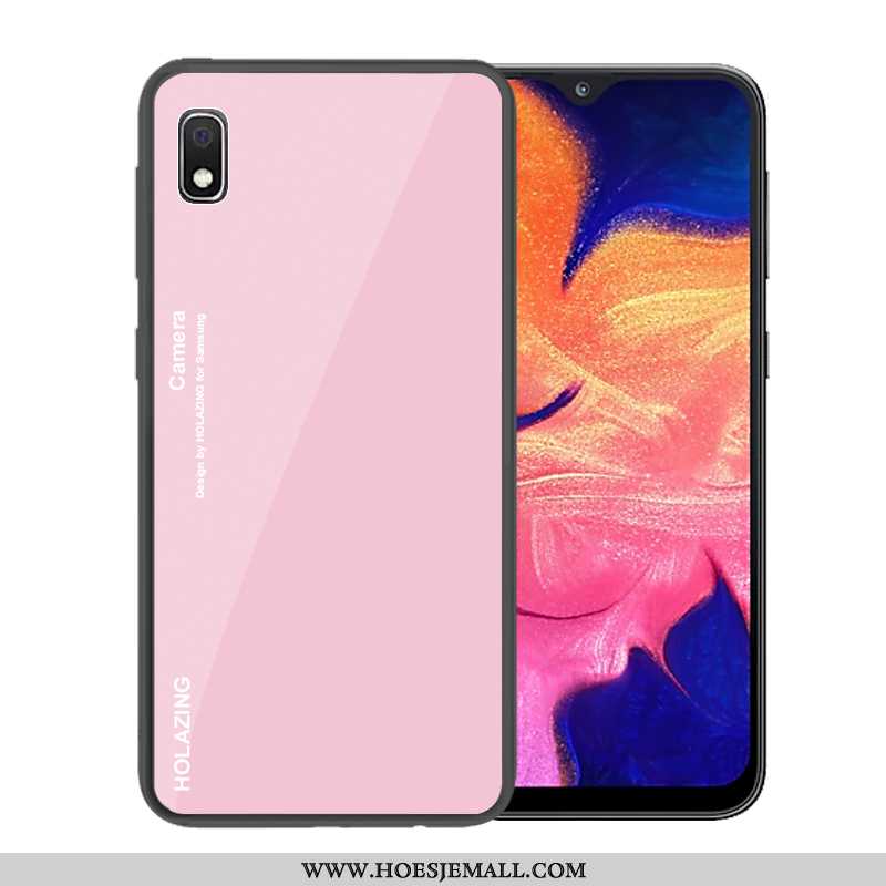 Hoes Samsung Galaxy A10 Trend Bescherming Glas Donkerblauw Verloop Hoesje Mobiele Telefoon Donkerbla