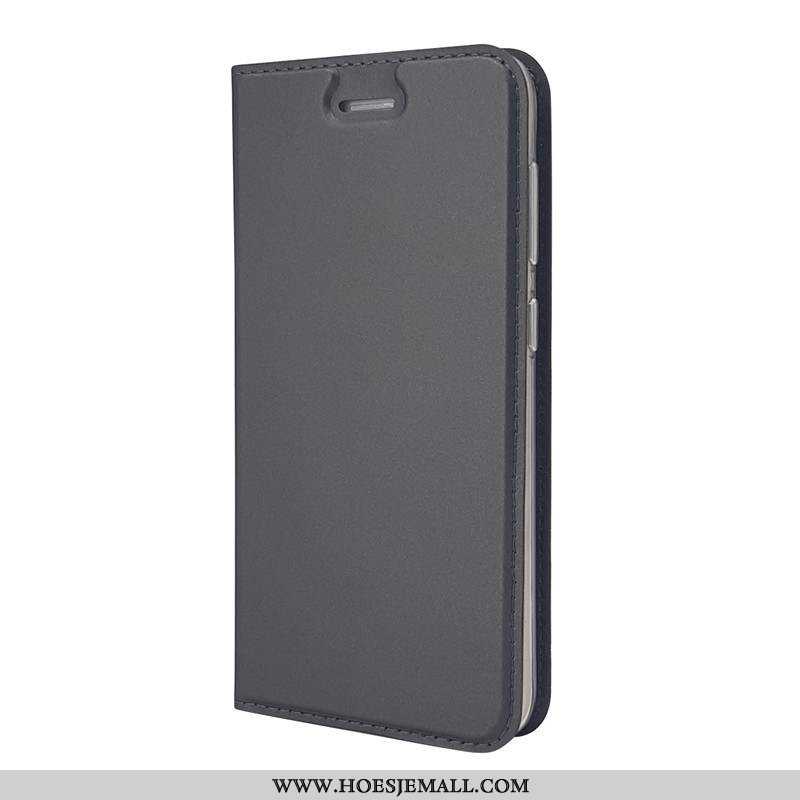 Hoes Samsung Galaxy A10 Leren Hoesje Zacht Siliconen Ster Mobiele Telefoon Folio Zwarte