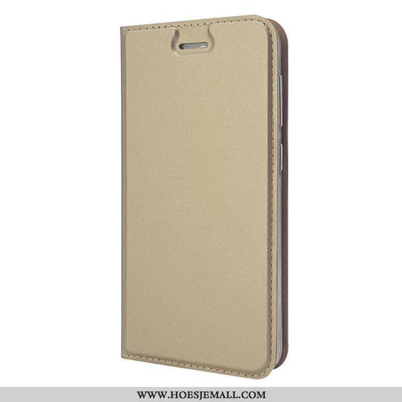 Hoes Samsung Galaxy A10 Leren Hoesje Zacht Siliconen Ster Mobiele Telefoon Folio Zwarte