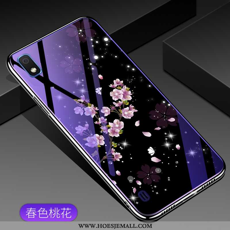 Hoes Samsung Galaxy A10 Bescherming Glas Mobiele Telefoon Siliconen Ster Zacht Hoesje Purper