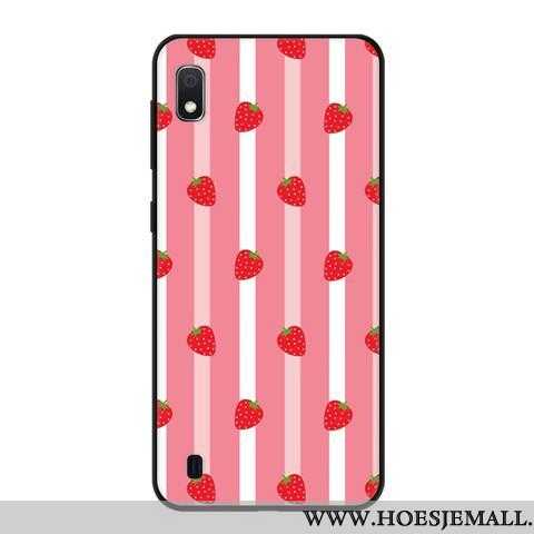 Hoesje Samsung Galaxy A10 Zacht Bescherming Mobiele Telefoon Zwart Hoes Ster Blauwe