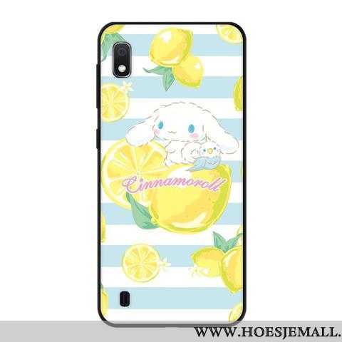 Hoesje Samsung Galaxy A10 Zacht Bescherming Mobiele Telefoon Zwart Hoes Ster Blauwe