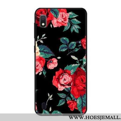 Hoesje Samsung Galaxy A10 Zacht Bescherming Mobiele Telefoon Zwart Hoes Ster Blauwe