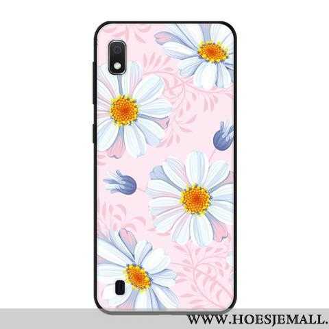 Hoesje Samsung Galaxy A10 Zacht Bescherming Mobiele Telefoon Zwart Hoes Ster Blauwe