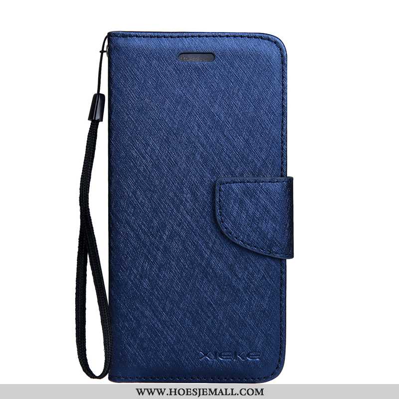 Hoes Samsung Galaxy A10 Leren Hoesje Patroon Folio Bescherming Zijde Zwart Zwarte