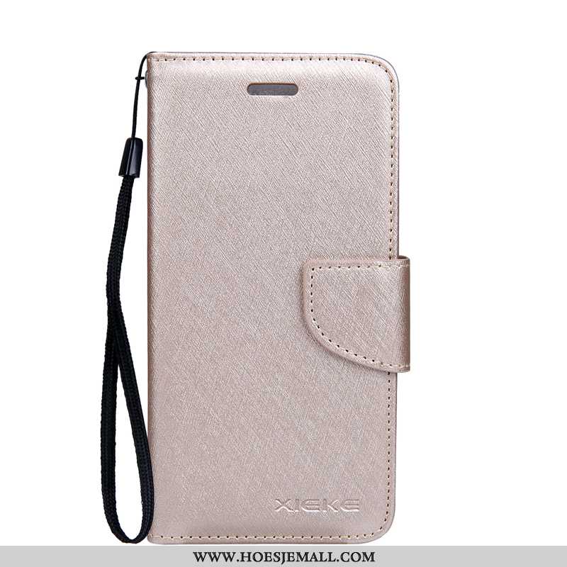 Hoes Samsung Galaxy A10 Leren Hoesje Patroon Folio Bescherming Zijde Zwart Zwarte