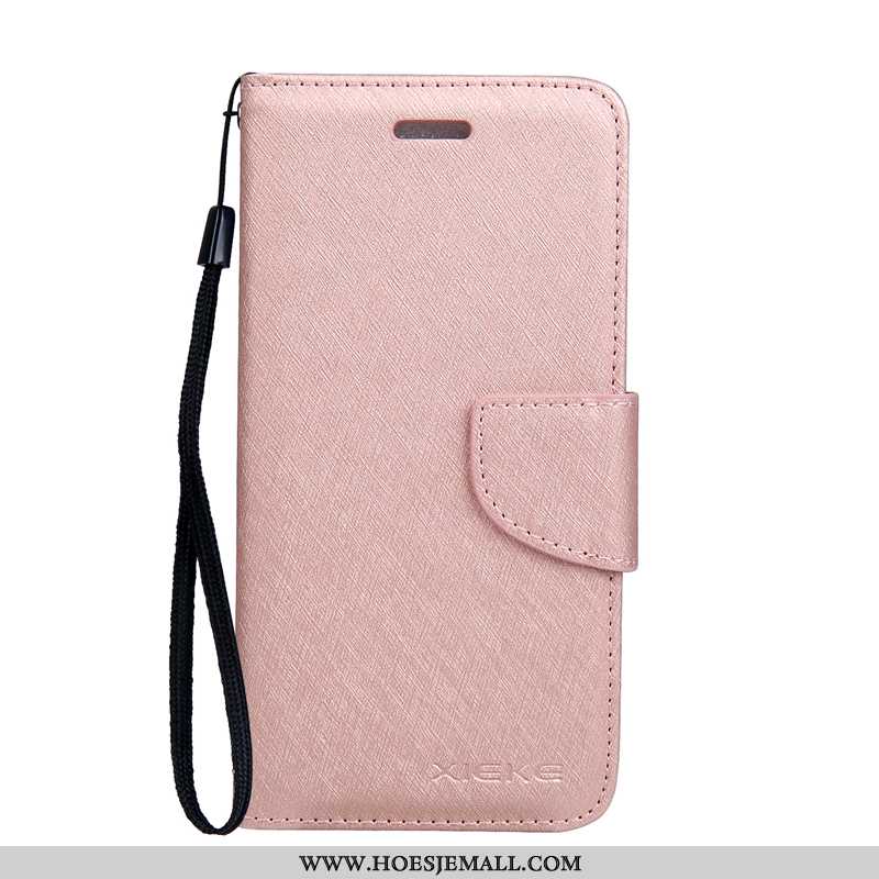 Hoes Samsung Galaxy A10 Leren Hoesje Patroon Folio Bescherming Zijde Zwart Zwarte