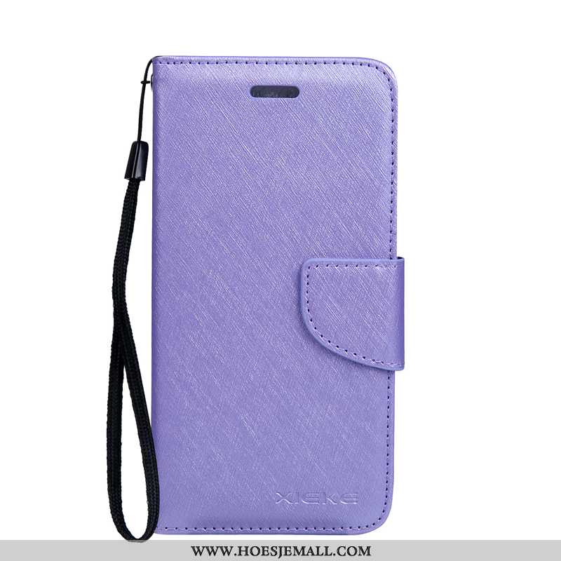 Hoes Samsung Galaxy A10 Leren Hoesje Patroon Folio Bescherming Zijde Zwart Zwarte