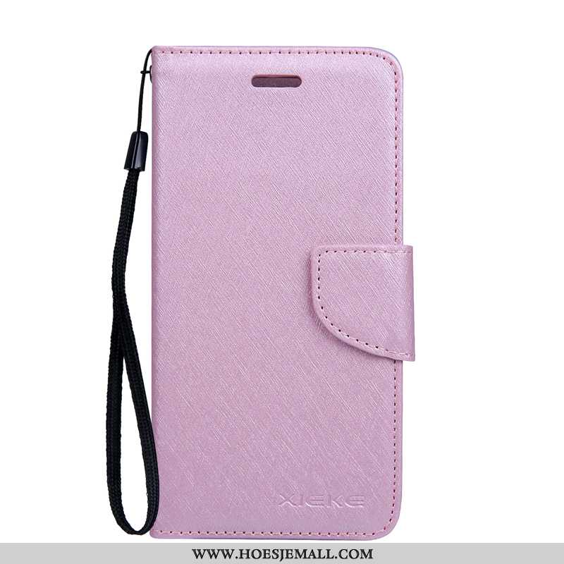 Hoes Samsung Galaxy A10 Leren Hoesje Patroon Folio Bescherming Zijde Zwart Zwarte