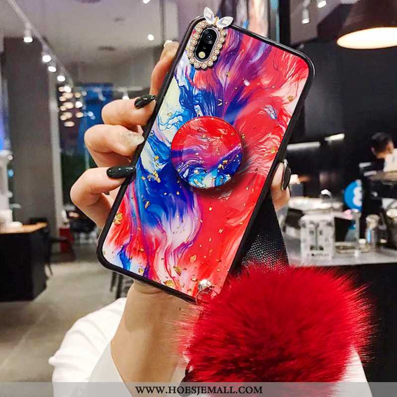 Hoes Samsung Galaxy A10 Mode Strass All Inclusive Ondersteuning Rood Trend Hoesje