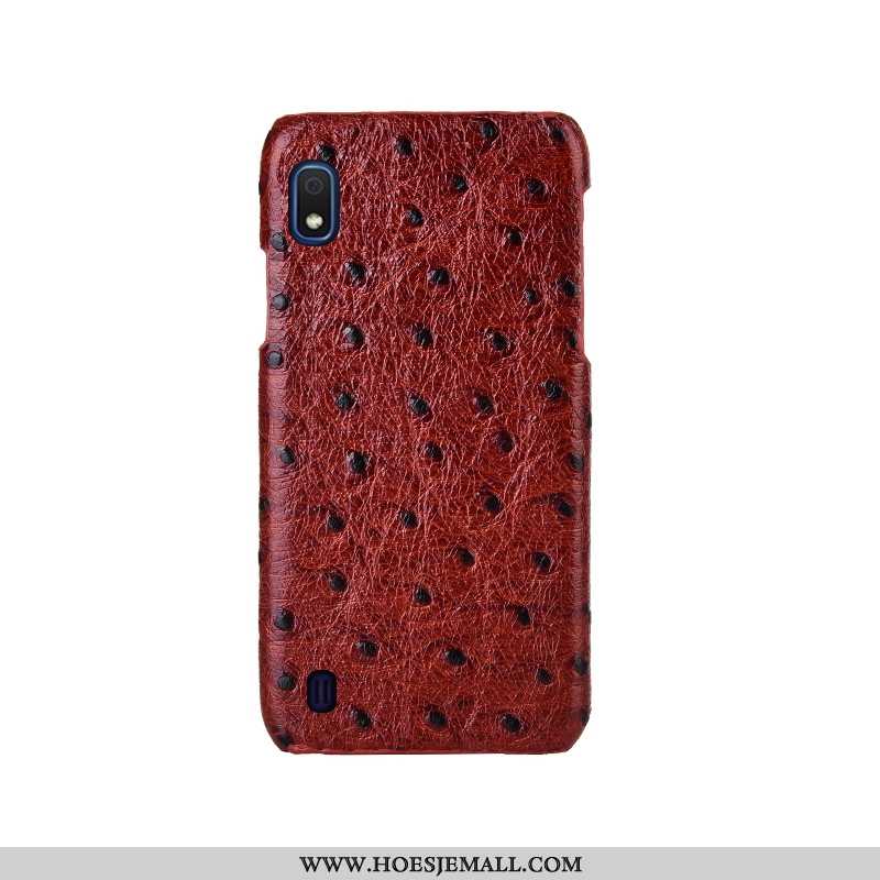 Hoesje Samsung Galaxy A10 Patroon Bescherming Luxe Pas Achterklep Mobiele Telefoon Bruine