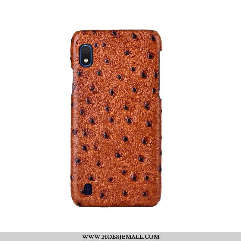 Hoesje Samsung Galaxy A10 Patroon Bescherming Luxe Pas Achterklep Mobiele Telefoon Bruine