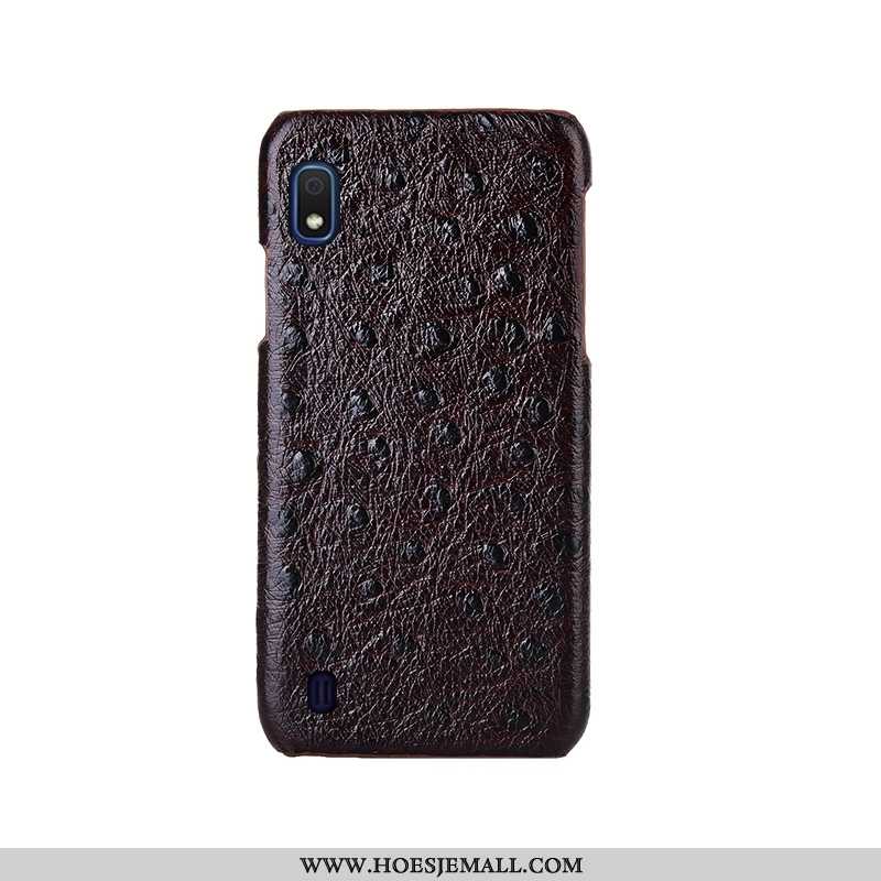 Hoesje Samsung Galaxy A10 Patroon Bescherming Luxe Pas Achterklep Mobiele Telefoon Bruine