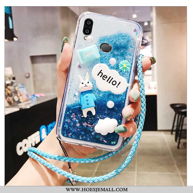 Hoes Samsung Galaxy A10s Trend Zacht Bescherming Hanger Ster Mode Siliconen Roze