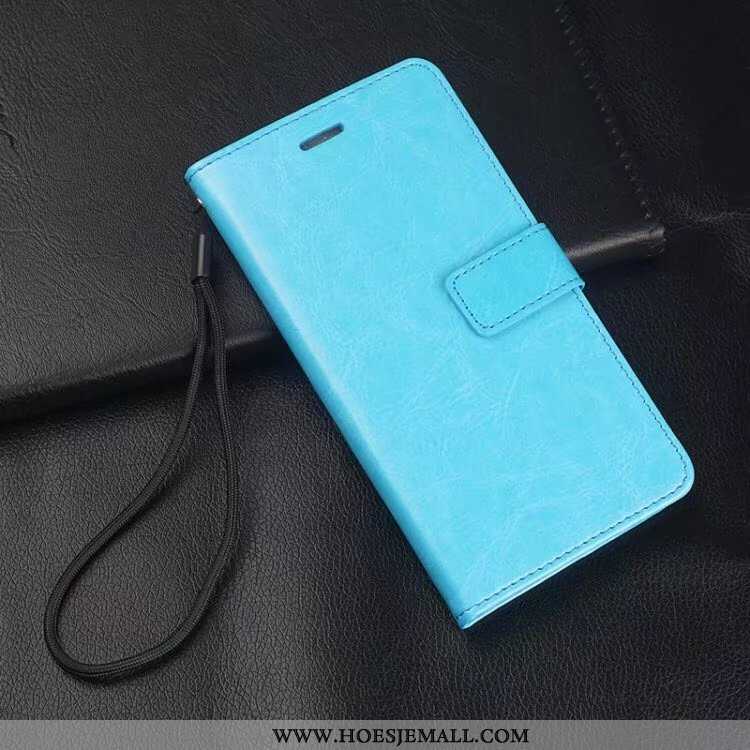Hoesje Samsung Galaxy A10s Portemonnee Skärmskydd Mobiele Telefoon Hanger Hoes Bescherming Blauwe
