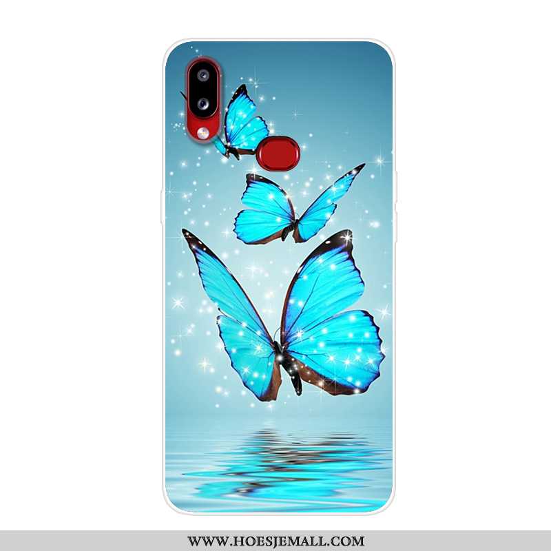 Hoesje Samsung Galaxy A10s Siliconen Anti-fall Mobiele Telefoon Zwart Hoes Ster Zwarte